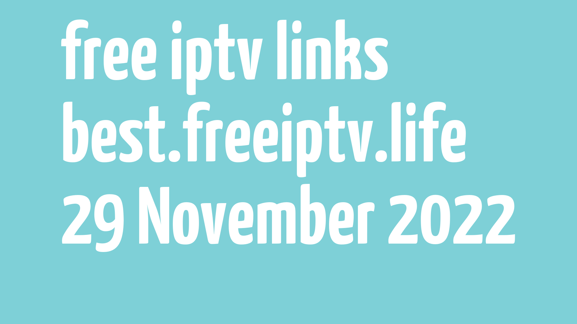 free iptv links 281122
